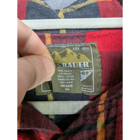Vintage Eddie Bauer Sport Shop Heavyweight Flannel Shirt Plaid Mens XLT - Picture 5 of 9